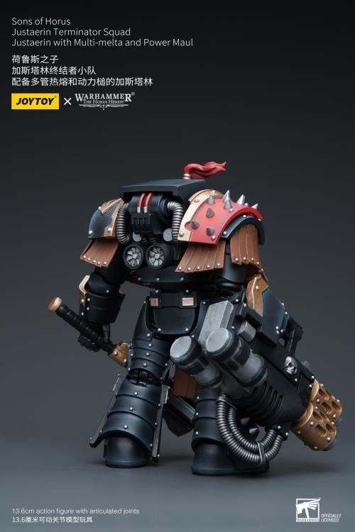 Warhammer 40K - Sons of Horus Justaerin Terminator Squad - with Multi-Melta and Power Maul 1/18 Scale Action Figure