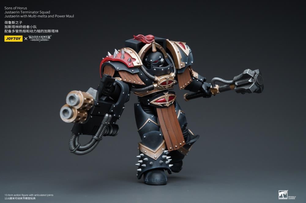 Warhammer 40K - Sons of Horus Justaerin Terminator Squad - with Multi-Melta and Power Maul 1/18 Scale Action Figure