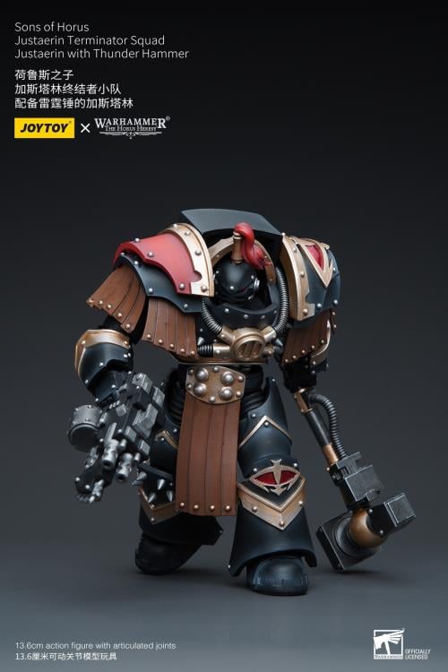 Warhammer 40K - Sons of Horus Justaerin Terminator Squad -with Thunder Hammer 1/18 Scale Action Figure