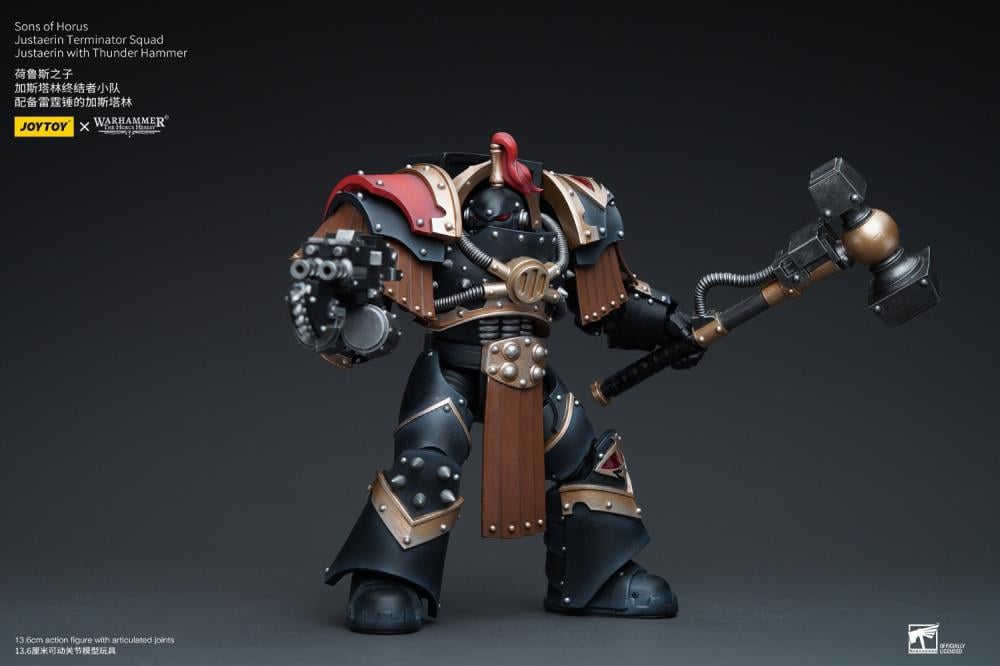 Warhammer 40K - Sons of Horus Justaerin Terminator Squad -with Thunder Hammer 1/18 Scale Action Figure