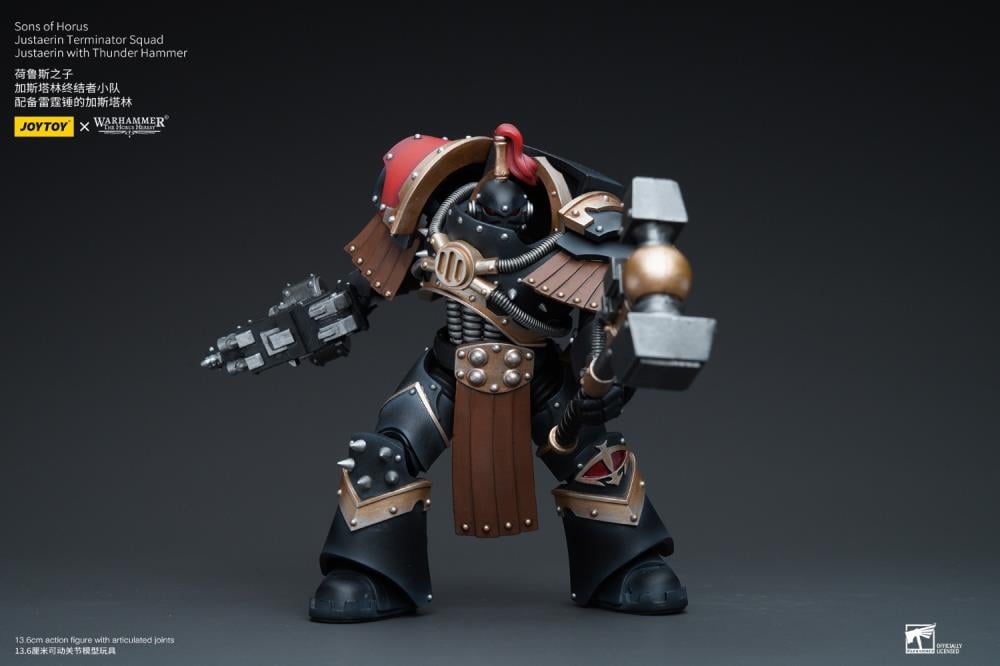 Warhammer 40K - Sons of Horus Justaerin Terminator Squad -with Thunder Hammer 1/18 Scale Action Figure