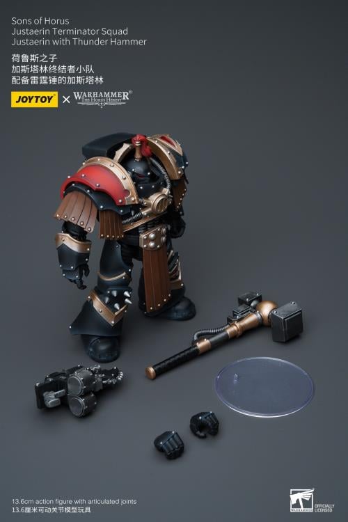 Warhammer 40K - Sons of Horus Justaerin Terminator Squad -with Thunder Hammer 1/18 Scale Action Figure